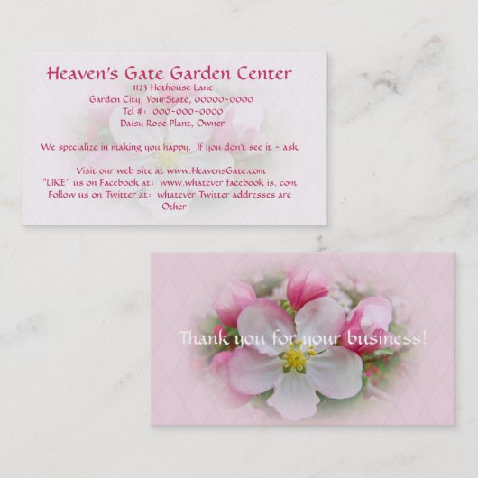Apple Blossom Time名刺 名刺 (正面/裏面)