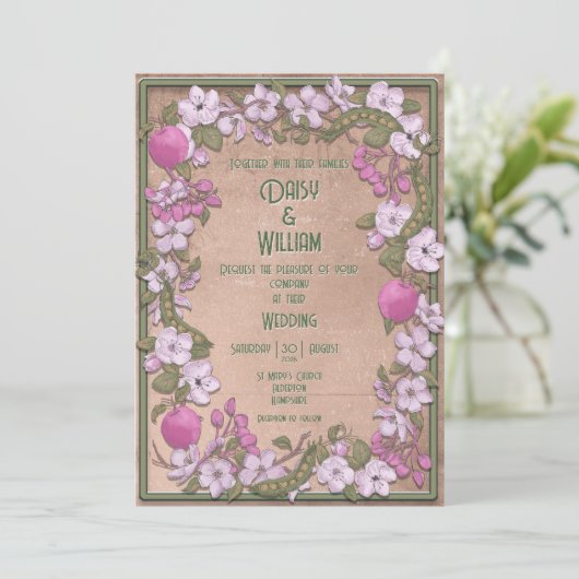Apple blossom - Wedding Invitation 招待状 (スタンド正面)