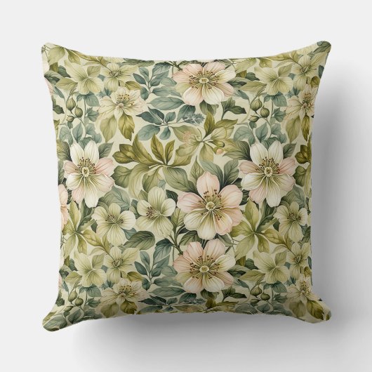 Apple Blossoms and Leaves クッション (裏面)