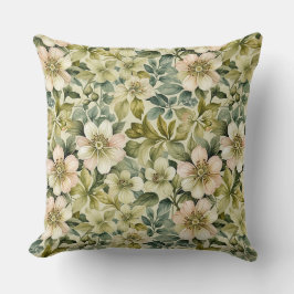 Apple Blossoms and Leaves クッション