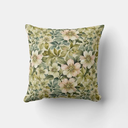 Apple Blossoms and Leaves クッション (裏面)