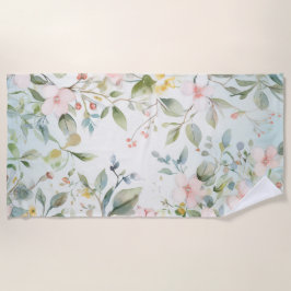 Apple blossoms inspired ビーチタオル