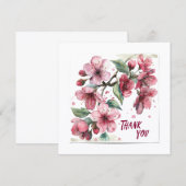 Apple blossoms Thank you card.  サンキューカード (正面/裏面)
