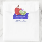 Apple & Bookwormこの本は スクエアシール (バッグ)