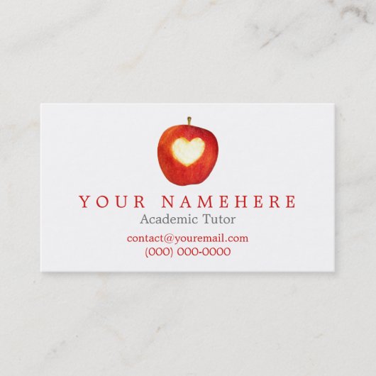 Apple Business Cardのハート 名刺 (正面)