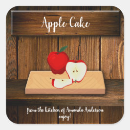 Apple Cake 3" Sq製品ラベル スクエアシール