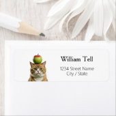 Apple cat Return Address Labels ラベル (インサイチュ)