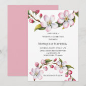 Apple Cherry Blossom Wedding Celebration  招待状 (正面/裏面)