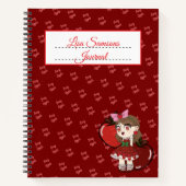 Apple Chibi design Journal Spiral Notebook ノートブック (正面)