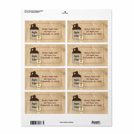 Apple Ciderビジネスラベル ラベル (フルシート)