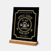 Apple Cider素朴ドリンクパーソナライズされた アクリルサイン (傾斜)