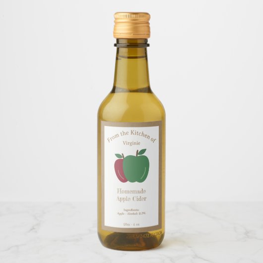 Apple Cider素朴ボトルラベルシール ワインラベル (正面)
