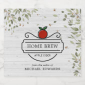 Apple Cider素朴ボトルラベル ビールラベル (シングルラベル)