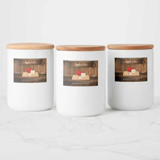 Apple Cider Canning Label 3x2 フードラベル (ボトル)