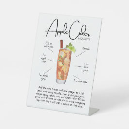 Apple Cider Mojito Cocktail Pedestal Sign 台座サイン