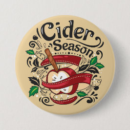 Apple Cider Season，グラフィックイラストレーション 缶バッジ