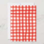 Apple Clothesline Fall Rustic Gingham Baby Shower 招待状 (裏面)