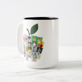 Apple Collage先生のプレゼント22学生写真 ツートーンマグカップ (正面左)