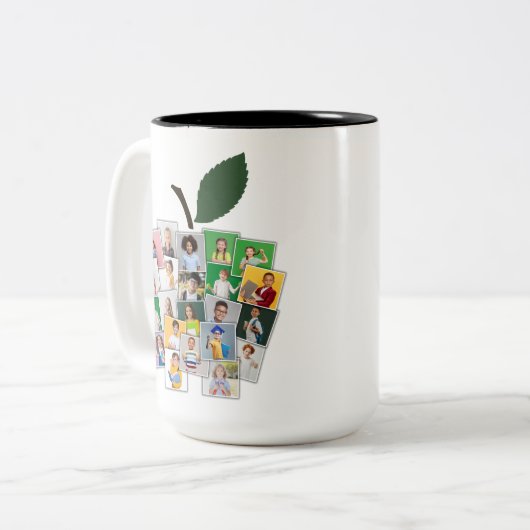 Apple Collage先生のプレゼント22学生写真 ツートーンマグカップ (正面左)