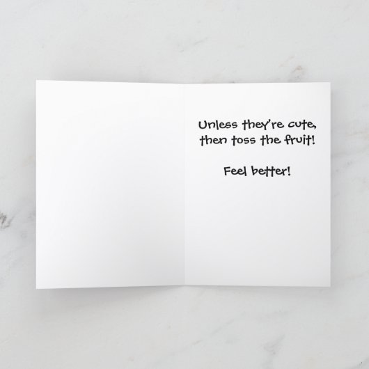 Apple + Cute Get Well Card AB-2 カード (内部)