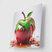 Apple Digital Art スクエア壁時計 (傾斜)