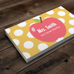 Apple & Dots Yellow先生名刺 名刺