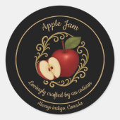 Apple Ember – Artisan Jam Label ラウンドシール (正面)