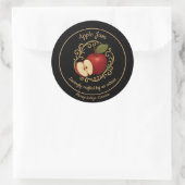 Apple Ember – Artisan Jam Label ラウンドシール (バッグ)