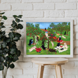 Apple Farmラブラドールアートワーク ポスター