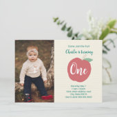 Apple First誕生日フォト招待状 招待状 (スタンド正面)