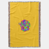 Apple Floral スローブランケット (正面縦)