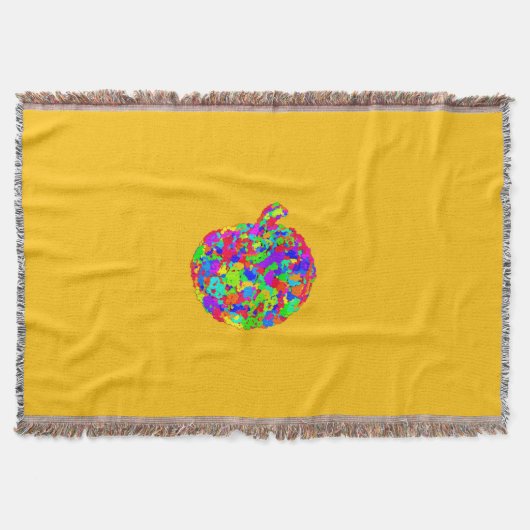 Apple Floral スローブランケット (正面)