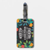 Apple Floral Patternと彼らは私はVer IIを変更すると言った ラゲッジタグ (裏面縦)