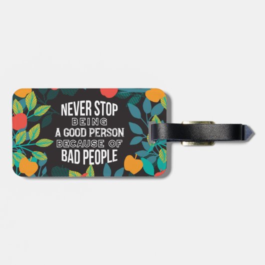 Apple Floral Patternと彼らは私はVer IIを変更すると言った ラゲッジタグ (裏面横)