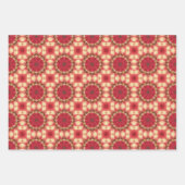 Apple Fruitヴィンテージ鮮やか抽象芸術パターンセット1 ラッピングペーパーシート (正面3)