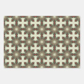 Apple Fruitヴィンテージ鮮やか抽象芸術パターンセット2 ラッピングペーパーシート (正面3)