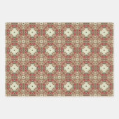 Apple Fruitヴィンテージ鮮やか抽象芸術パターンセット4 ラッピングペーパーシート (正面2)