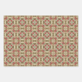 Apple Fruitヴィンテージ鮮やか抽象芸術パターンセット6 ラッピングペーパーシート (正面2)