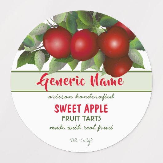 Apple Fruit Canningパッケージラベル ラベル (デザイン1)