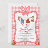 Apple Fruit Fall baby shower  Baby sprinkle 招待状 (正面)