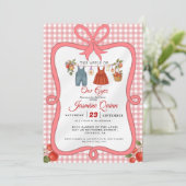 Apple Fruit Fall baby shower  Baby sprinkle 招待状 (スタンド正面)