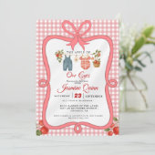 Apple Fruit Fall baby shower Baby sprinkle 招待状 (スタンド正面)