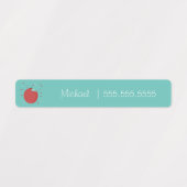Apple Fruit Schoolクラスのランチネーム番号ラベル ラベル (デザイン1)