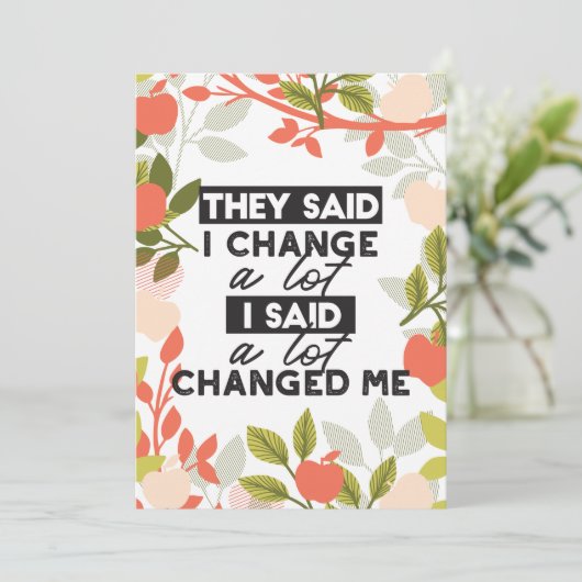 Apple Fruit Tree Patternで引用文を変更する シーズンカード (スタンド正面)