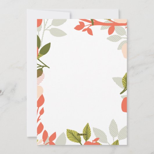 Apple Fruit Tree Patternで引用文を変更する シーズンカード (裏面)