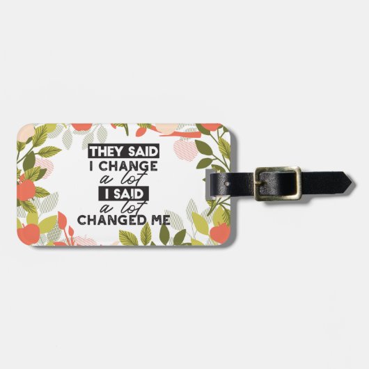 Apple Fruit Tree Patternで引用文を変更する ラゲッジタグ (正面横)