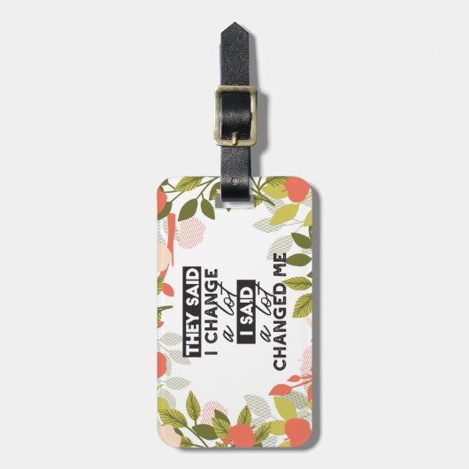 Apple Fruit Tree Patternで引用文を変更する ラゲッジタグ (正面縦)