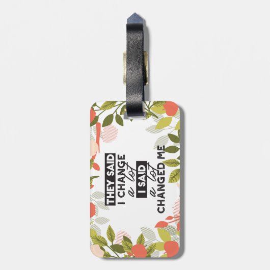 Apple Fruit Tree Patternで引用文を変更する ラゲッジタグ (裏面縦)