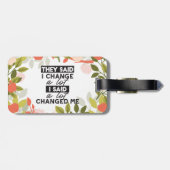 Apple Fruit Tree Patternで引用文を変更する ラゲッジタグ (裏面横)