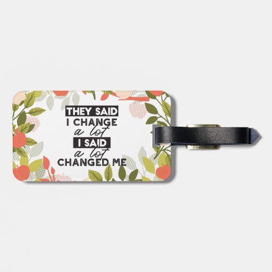 Apple Fruit Tree Patternで引用文を変更する ラゲッジタグ (裏面横)